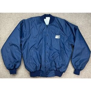 Hartwell Sports Pepsi Cola Vtg Men's Button Up Long Sleeve Bomber Jacket Size XL